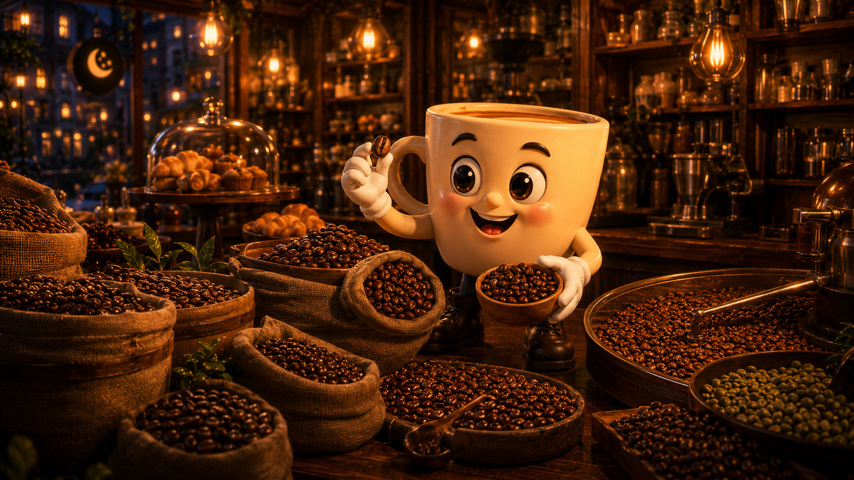 Sourcing and roasting beans inside the cafe